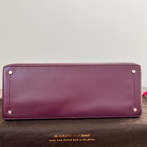Burgundy Kate Spade Medium Tote with Crossbody Strap - Picture 3 of 6